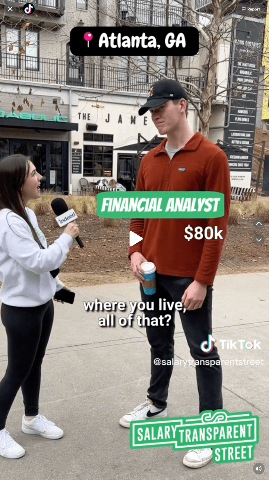 Salary Transparent Street Tiktok video