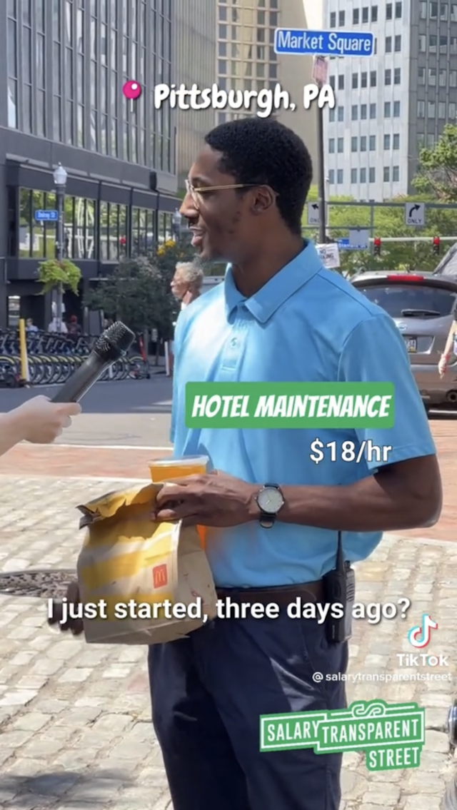 Salary Transparent Street Tiktok video